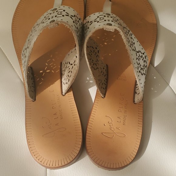 100% Leather Silver Sandals - Made in ITALY "Joie a La Plage" - Picture 8 of 8